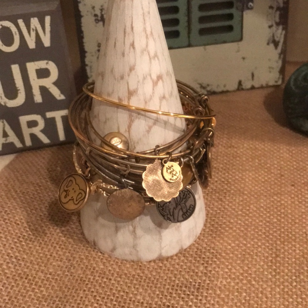 Gold Alex and Ani Bracelets